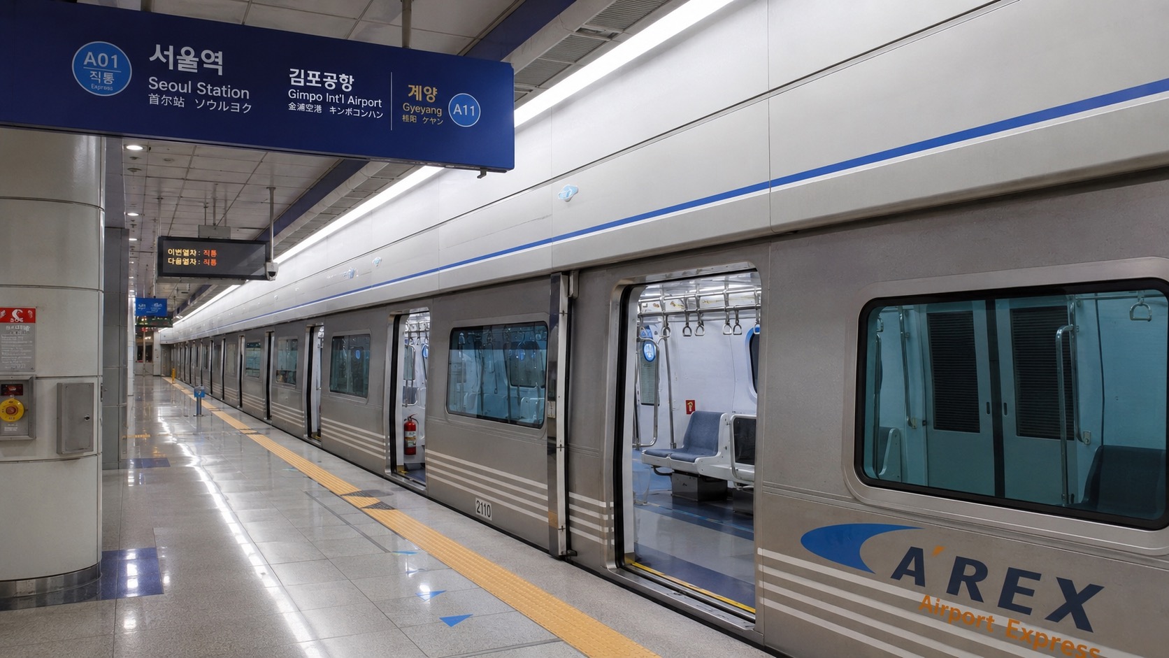 AREX Express train at Seoul station platform