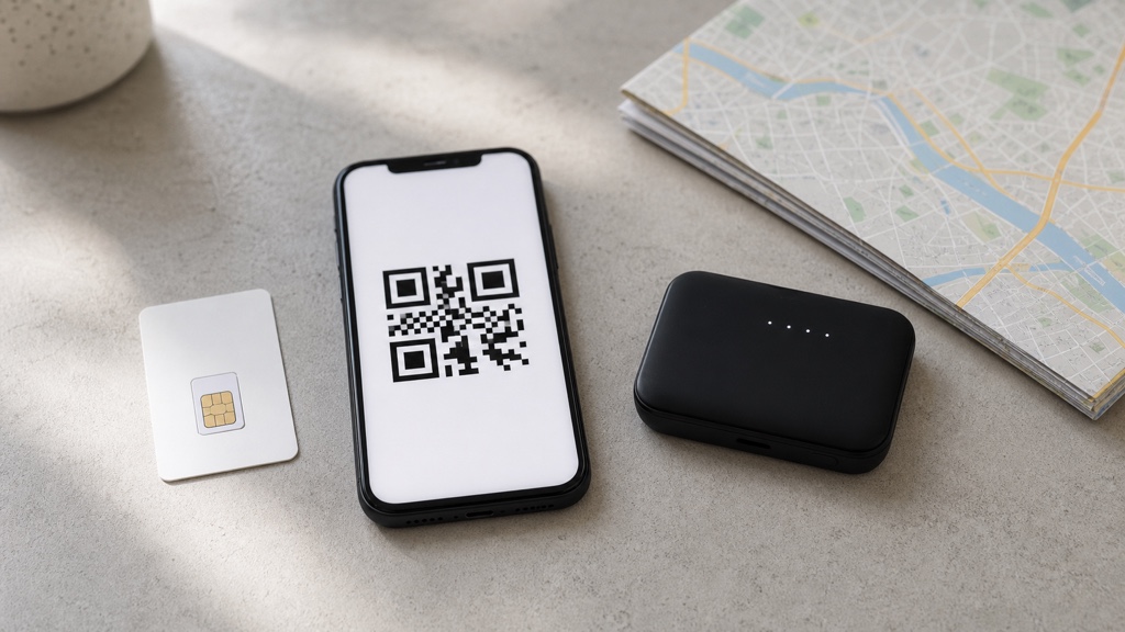Seoul eSIM, physical SIM card, and pocket Wi-Fi device comparison for tourists arriving at Incheon Airport