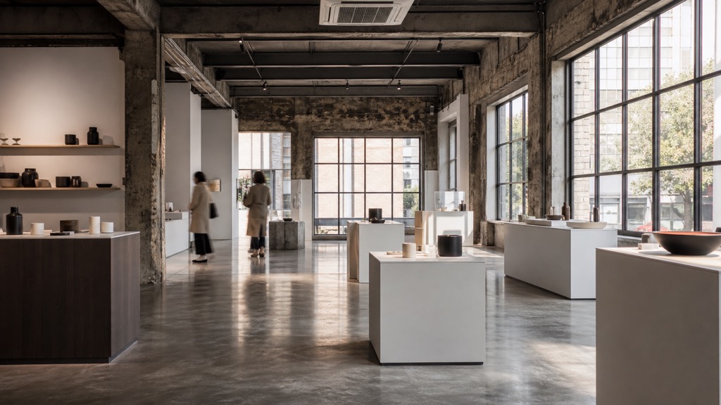 Brand pop-up store space in a converted industrial building in Seongsu Seoul